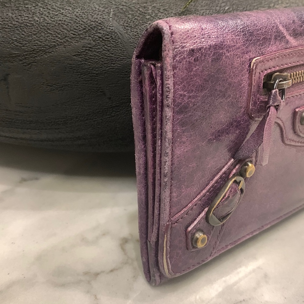 Balenciaga purple city wallet - Picture 3 of 15